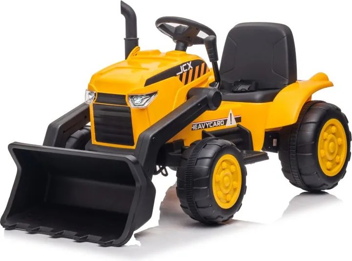 LEAN CARS Elektrický traktor s prívesom S617 žltý