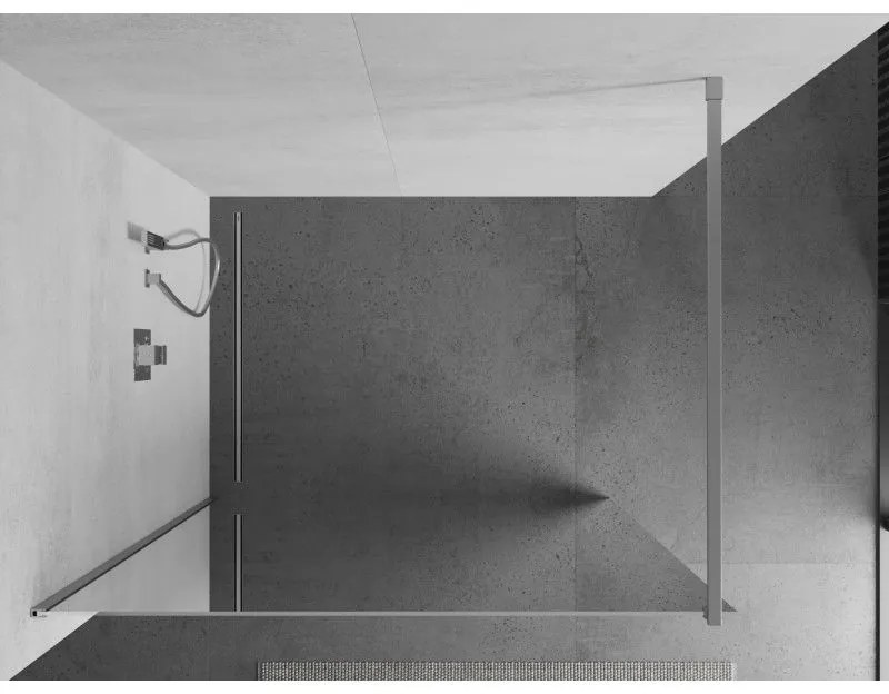 Mexen Kioto sprchová zástena 100x200 cm 8 mm, chrómový profil, sklo efekt zrkadla, 800-100-101-01-50