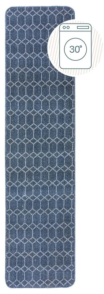 Tmavomodrý umývateľný behúň 57x230 cm Argyll – Flair Rugs