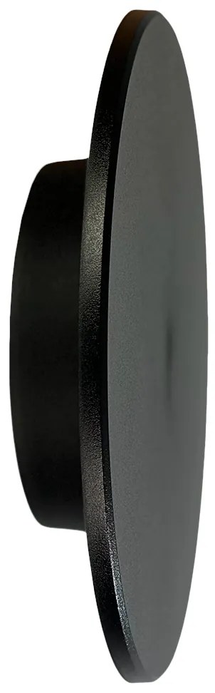 EUlight Exteriérové nástenné LED svietidlo Disk, 1x LED 12w, CCT, čierna