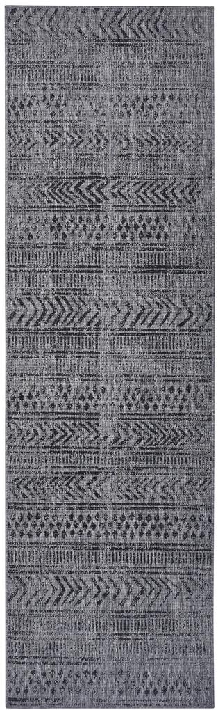 NORTHRUGS - Hanse Home koberce Kusový koberec Twin Supreme 105417 Biri Night Silver – na von aj na doma - 80x350 cm