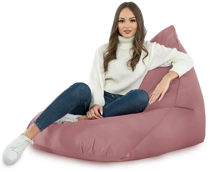 Sedací vak Bermudy Plyš Farba: Púdrovo-ružový