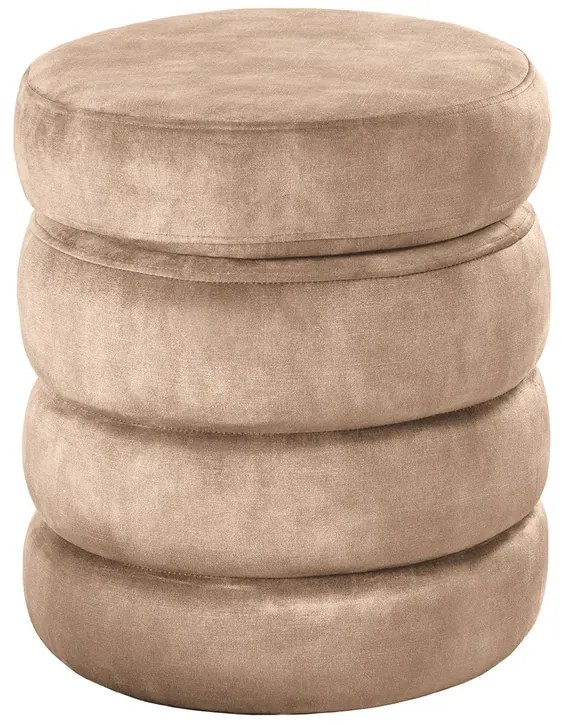 Taburetka VOQUE 50cm zamatové šampanské s úložným priestorom