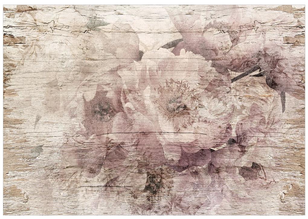 Artgeist Fototapeta - Flowers on Boards Veľkosť: 294x210, Verzia: Samolepiaca
