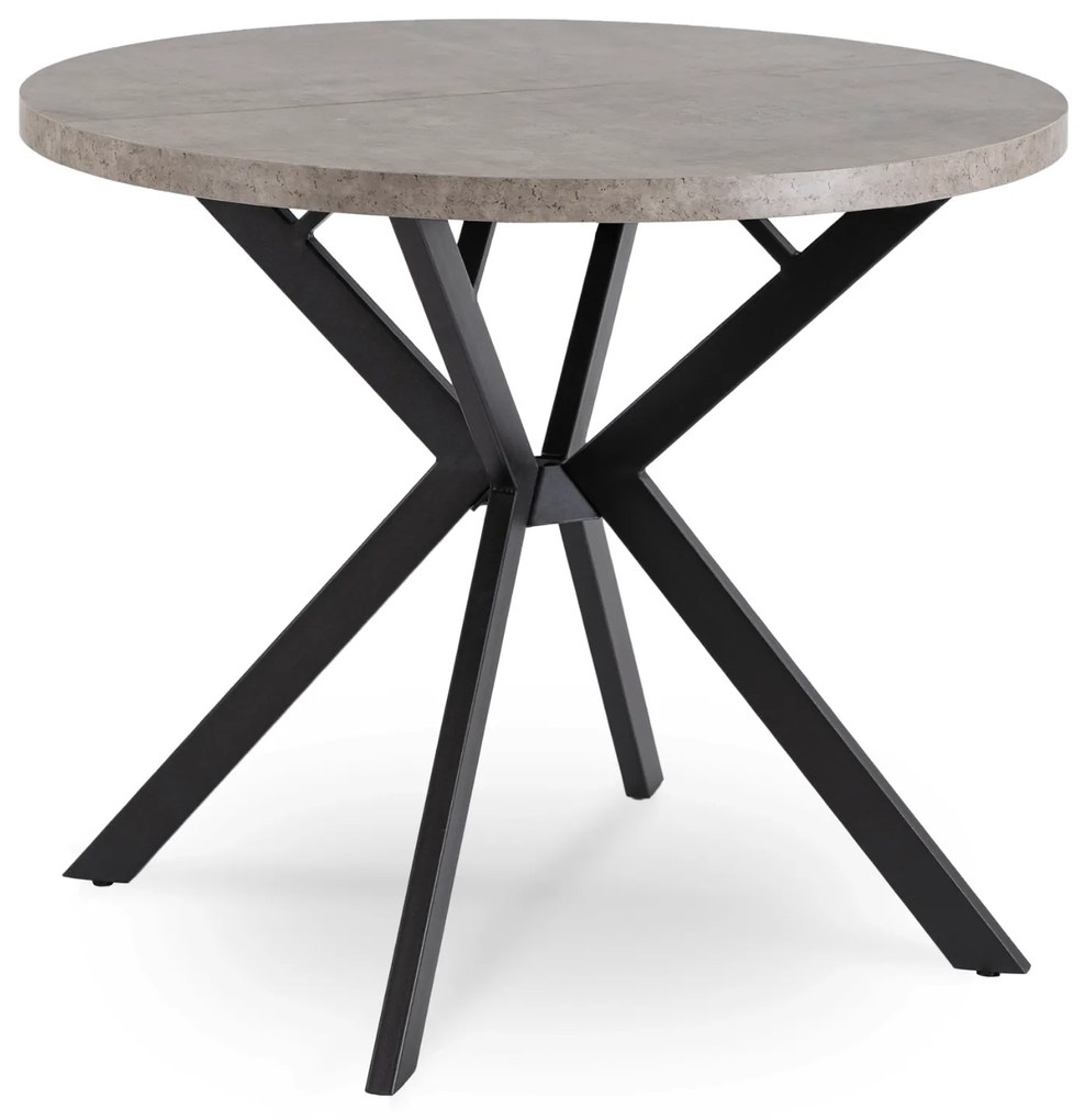 PROXIMA.store - Okrúhly rozkladací stôl LUGO FARBA: biela, FARBA NÔH: biela