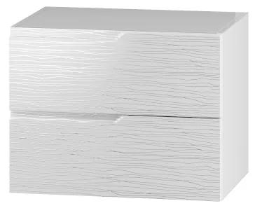 Kúpeľňová skrinka NICEA 60 S/2, 60x46x44,9, biela/vzor
