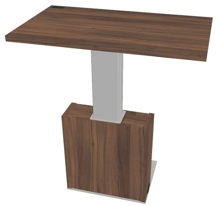 Výškovo nastaviteľný rokovací stôl Verno+ 120 x 70 cm, orech