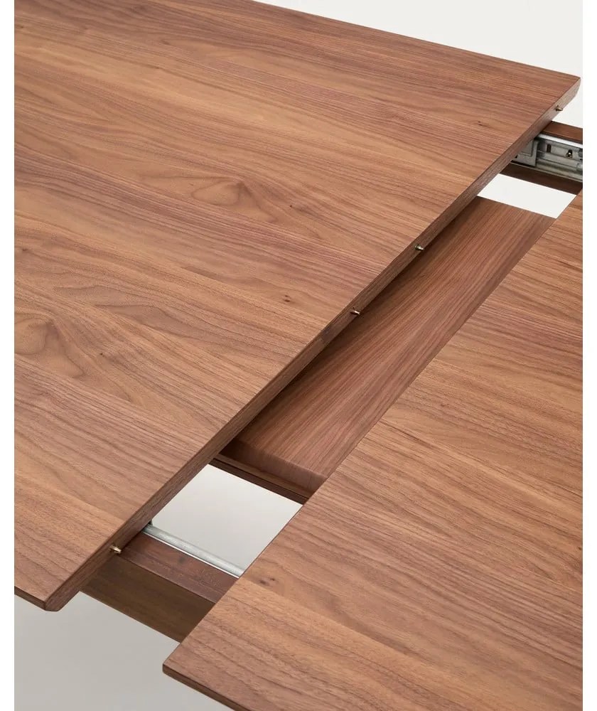 Rozkladací jedálenský stôl s prídavnou doskou v dekore orecha 100x200 cm Elan – Kave Home