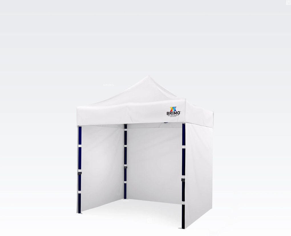 BRIMO Párty stan 2x2 m s 3 Stenami: Nožnicový Oceľový Prístrešok na Záhradu - s 3 stenami - Biela 20