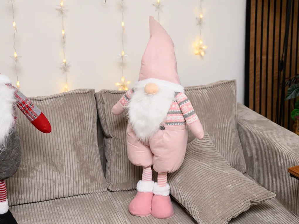 Dekoratívny trpaslík GNOME 90 cm, ružový