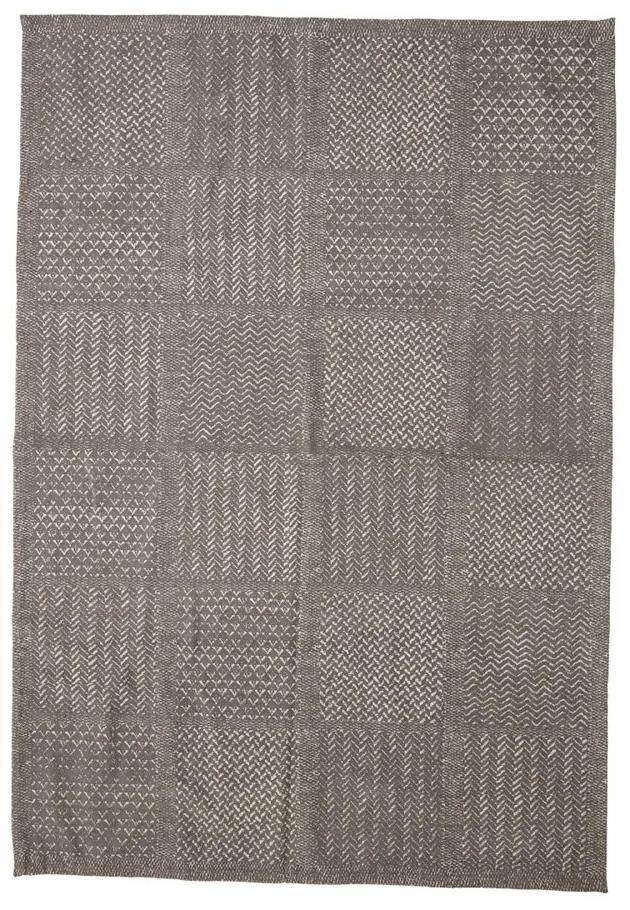 Bloomingville Tkaný koberec Emrah 180x120 cm sivý