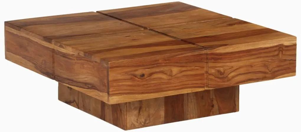 246250 Edco Konferenčný stolík, masívne sheeshamové drevo, 80x80x30 cm