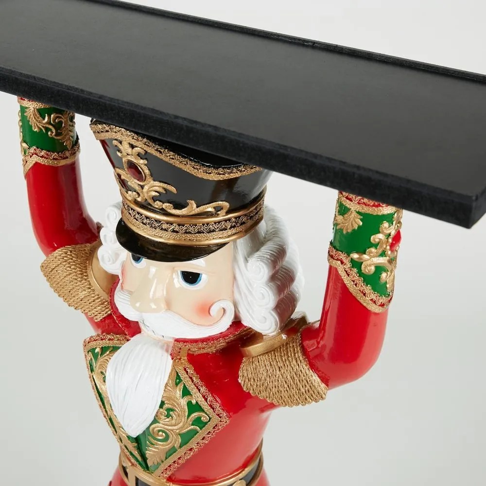 Vianočná dekorácia Luskáčik s podnosom, 107 cm