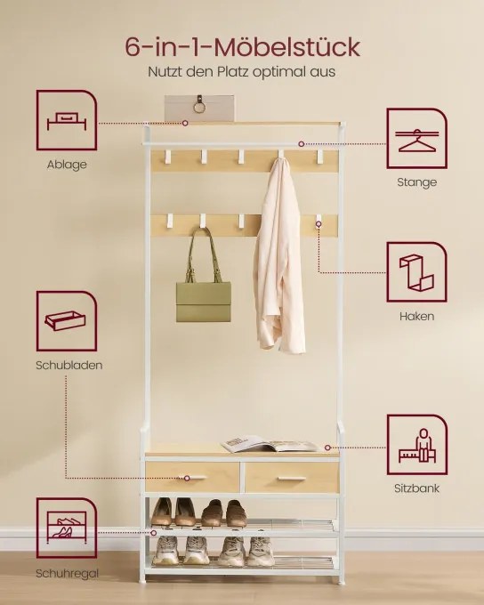 Vešiak na kabáty s botníkom HSR429YA01