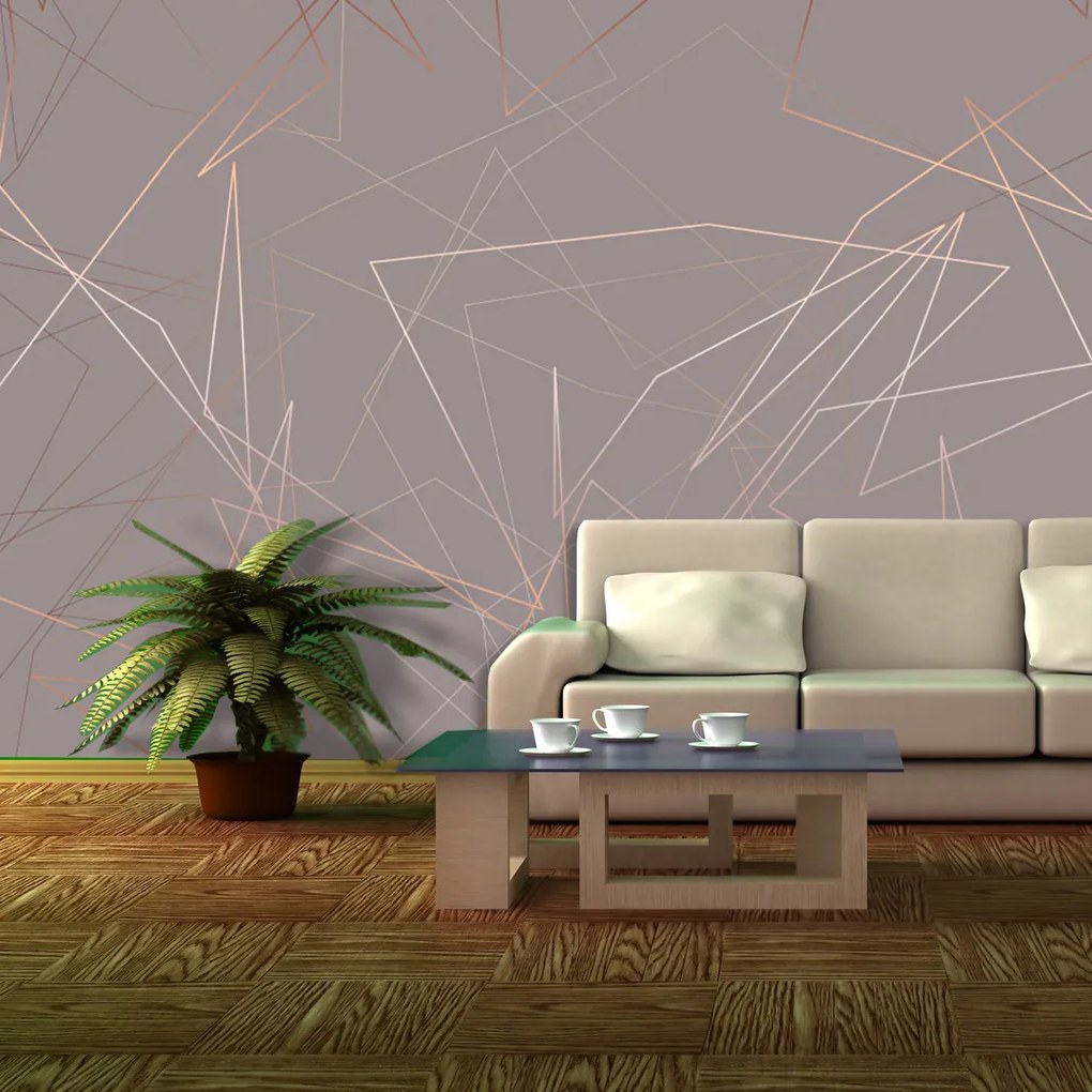 Sablio Tapeta Trojuholníková abstrakcia - 125x75 cm