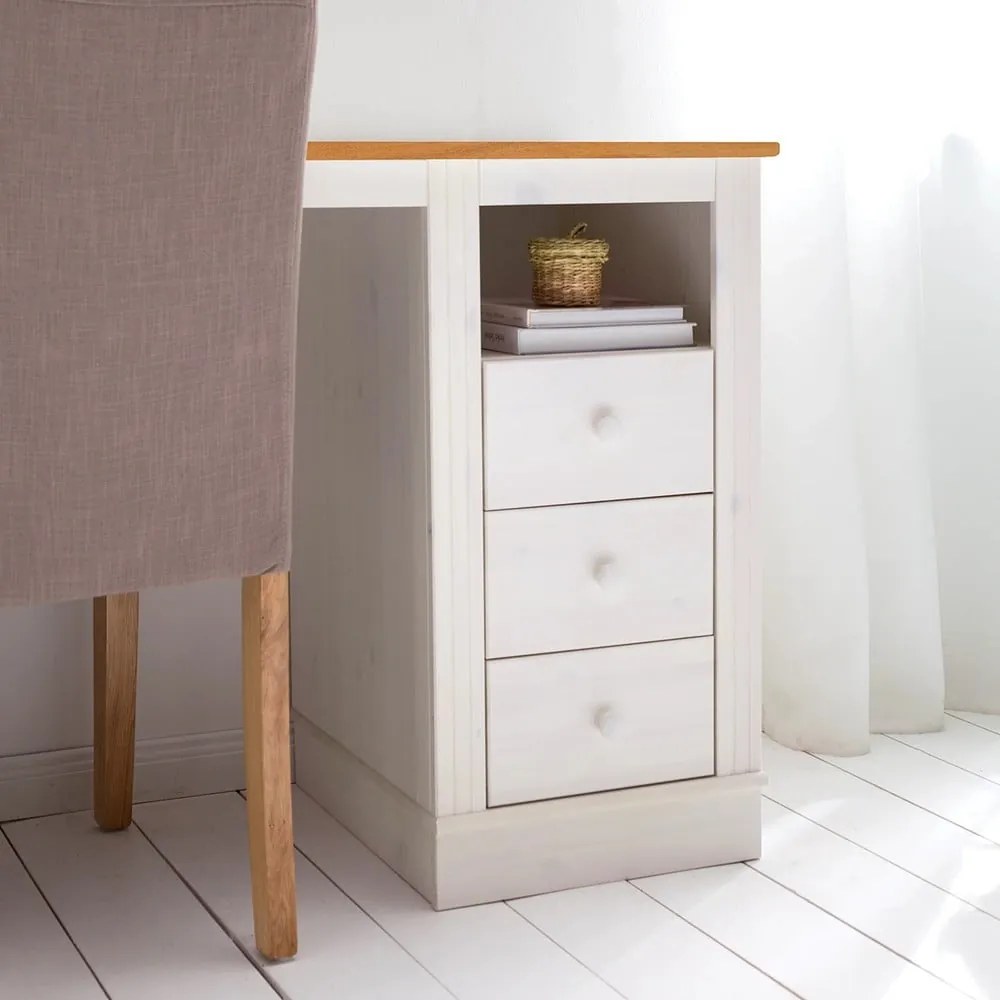 Pracovný stôl s doskou z borovicového dreva 50x140 cm Anita – Støraa