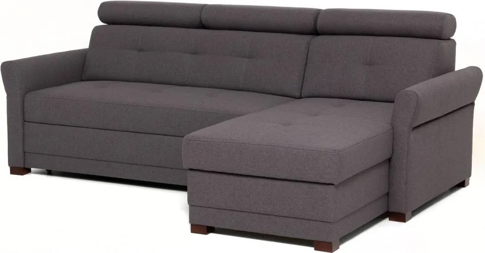 Rohová sedacia súprava Harris, tmavo šedá tkanina, pravý roh