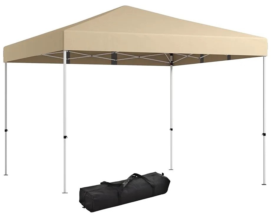 Pavilón so zadnou stenou s vreckami 3×3×2,8 m, béžový