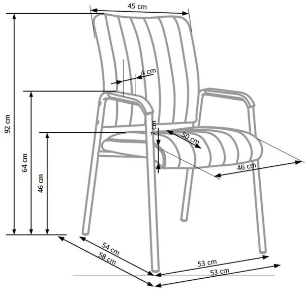 Jedálenská stolička KIVI, 1 ks, čierna