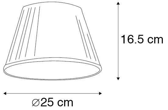 Plisovaný tienidlo biele 25/16,5 cm
