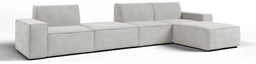 Modulárna sedačka Cuboid Sed R (svetlosivá). Akcia -18%. Vlastná spoľahlivá doprava až k Vám domov. 1071645