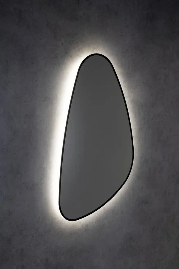 Sapho Sapho, ELENA LED podsvietené zrkadlo 20W, 68x96cm, čierna mat, 30574CI
