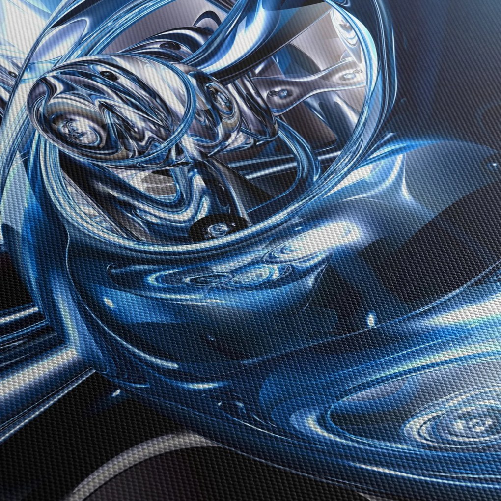 Obraz abstrakcie - kruhy (120x50 cm)
