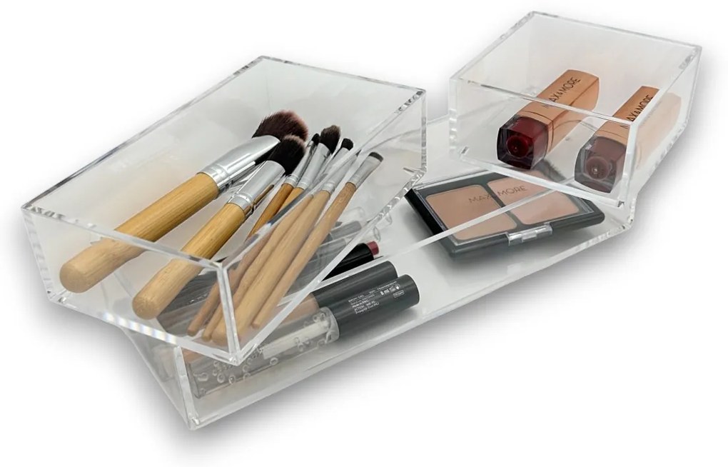 5Five® Akrylové luxusné organizéry do zásuvky, 3ks v sade, SELENA