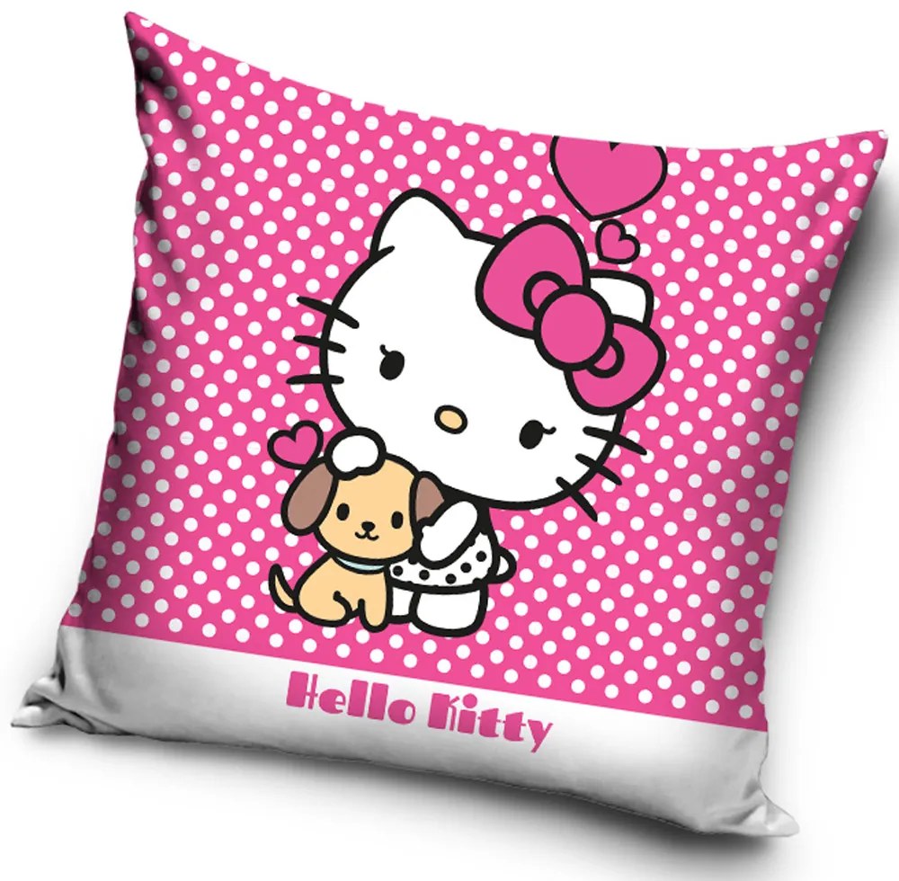 Velúrová obliečka na vankúš HELLO KITTY 40x40cm