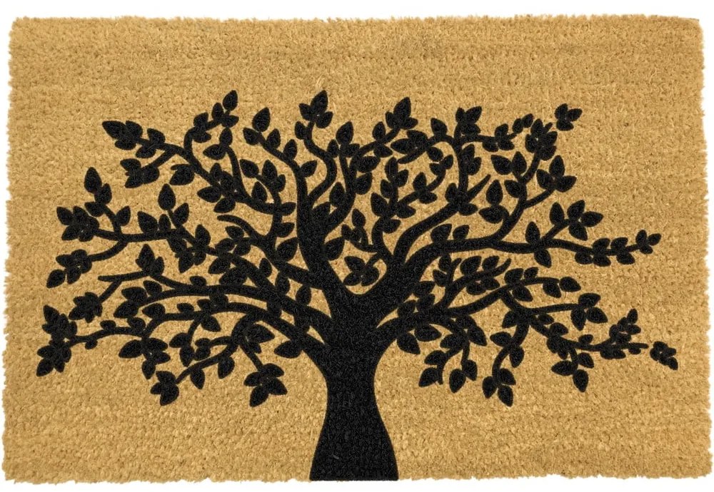 Rohožka z prírodného kokosového vlákna Artsy Doormats Tree of Life, 40 x 60 cm