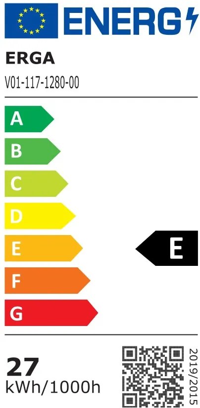Erga Mia, LED zrkadlo 120x80cm, 3105 lm, 6500K, predné/zadné osvetlenie, ERG-V01-117-1280-00