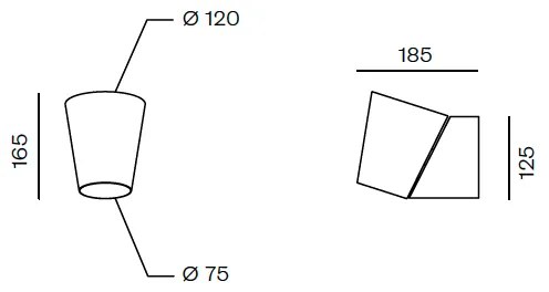 LND Design LWM120 Nástenná lampa, čierna