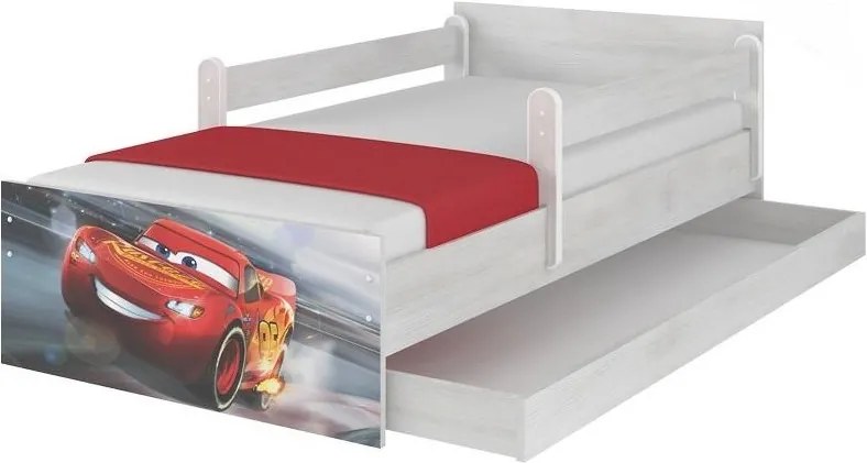 MAXMAX Detská posteľ MAX sa zásuvkou Disney - AUTA 3 200x90 cm 200x90 pre chlapca ÁNO