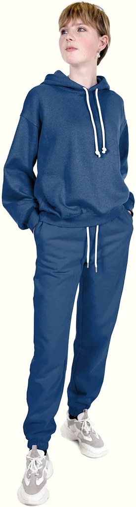 Teplákovina počesaná Jogging 280g - Modrá parížska