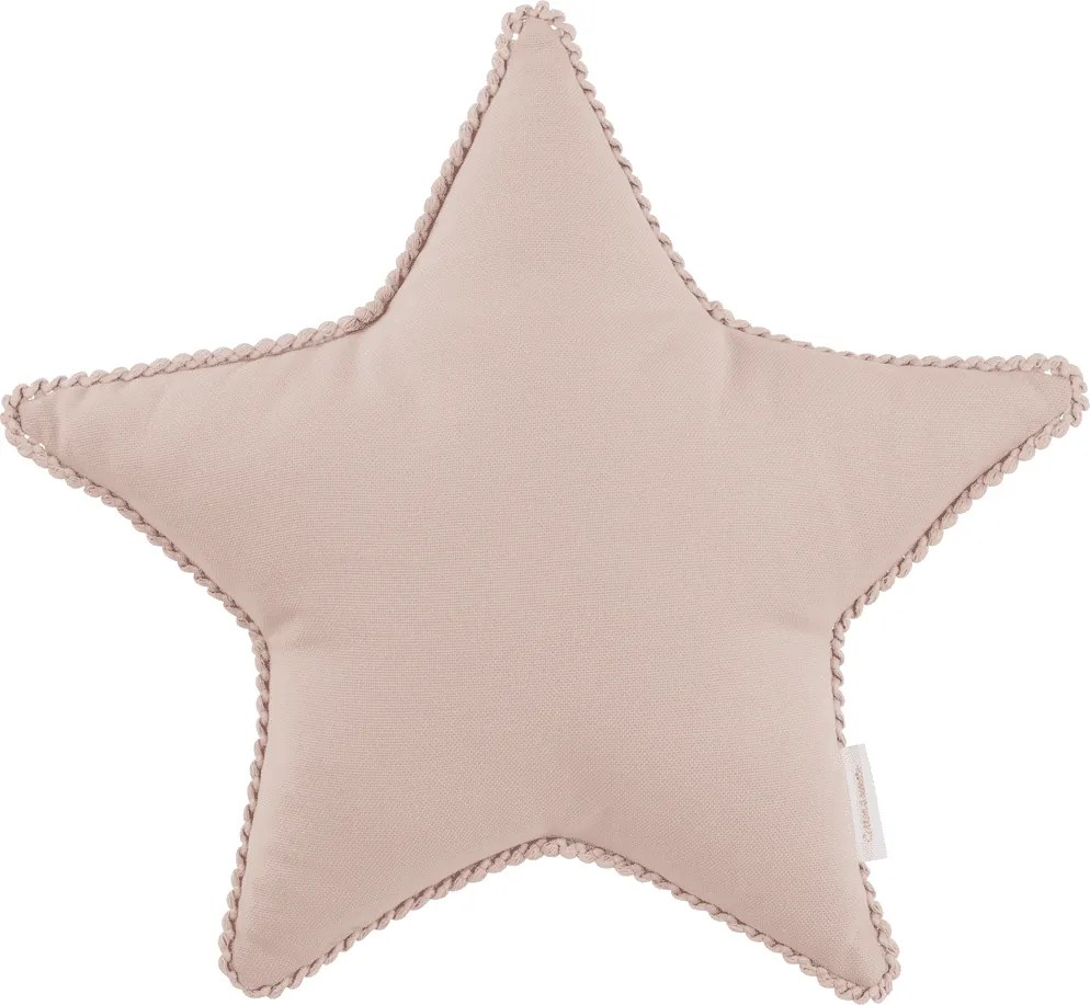 Boho vankúš hviezda s bublinkami púdrovo ružová 50 cm