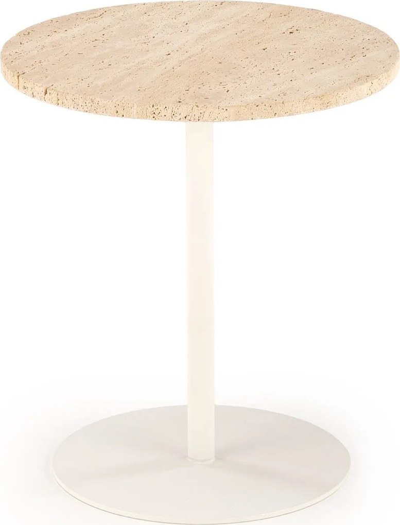 Konferenčný stolík Traverso 35 cm travertín/biely