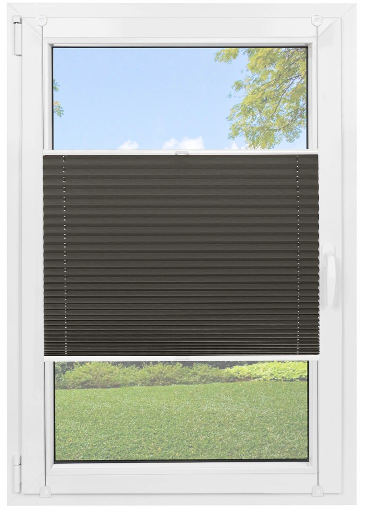 Dekodum Neinvazívna termoizolačná plisovaná roleta graphite silver Šířka (cm): 58