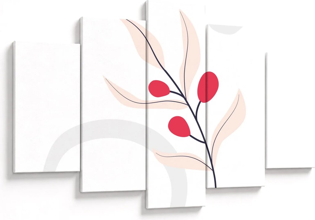 Obraz - Ružová florálna abstrakcia N⁰3 (150x105 cm)