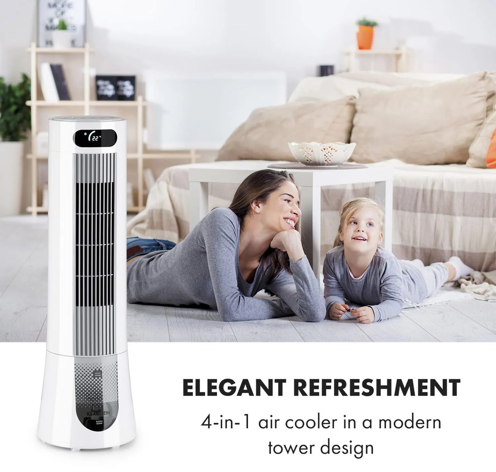 Klarstein Skyscraper Frost, ochladzovač vzduchu, 45 W, 7 l, 2 x chladiaci box, mobilný