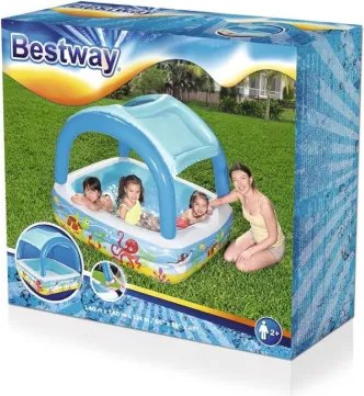 Sammer Detský nafukovací bazén Bestway Coral Reef so strieškou 147 × 147 × 122 cm 8050050