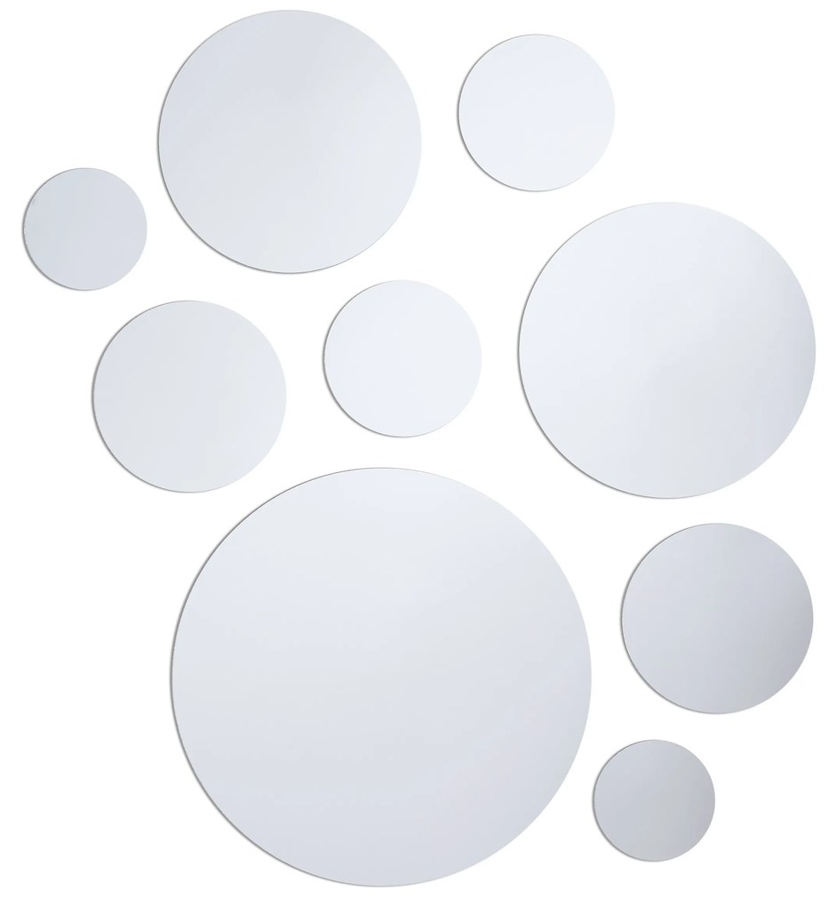 Samolepiace zrkadlové nálepky, 9 ks