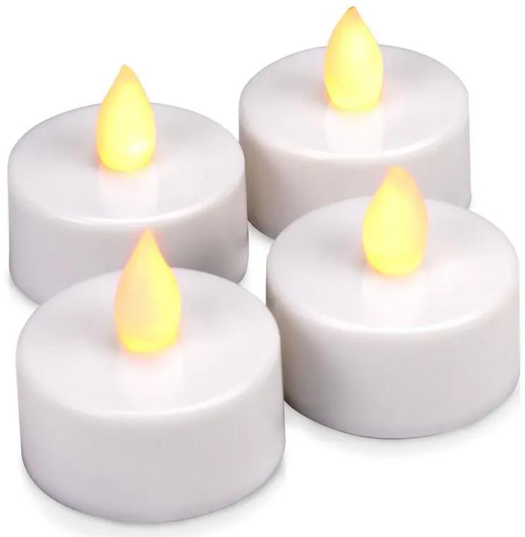 NEXOS Dekoratívna LED sada 4 čajové sviečky , teplá biela