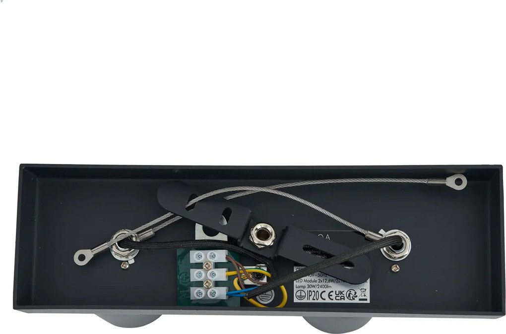 Moderné stropné svietidlo čierne vrátane LED stmievateľné 2-svetlá - Tate