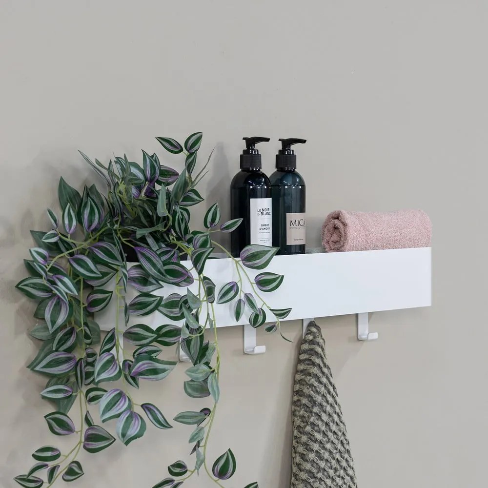 Biela nástenná oceľová kúpeľňová polička Multi – Spinder Design