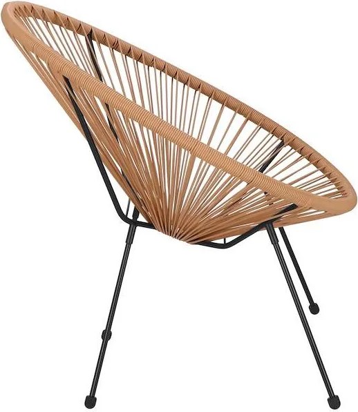 Záhradné kreslo oválne, výška 87 cm, odtiene béžovej a hnedej Springos - GF0084