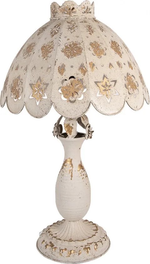 Béžová antik kovová lampa Camille - Ø 41*69 cm E27/ma* 1*60W