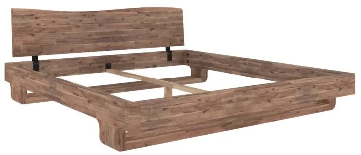 furniture-nabytek.cz - Masívna posteľ Sendai z brúseného akátu, lakovaná, prírodná – 180x200 cm