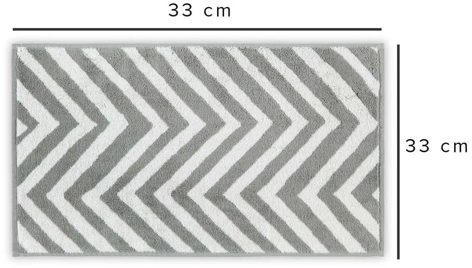 Bielo-sivý bavlnený uterák 33x33 cm Chevron – Foutastic