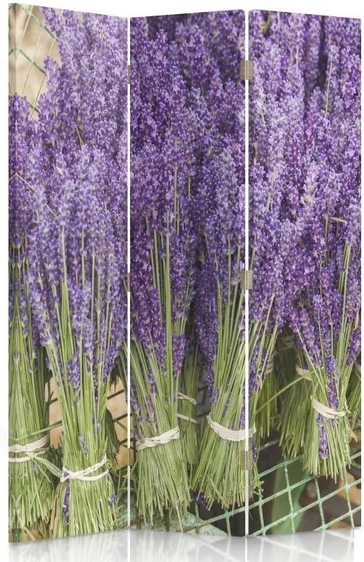 CARO Paraván - Bouquet Of Lavender 2 | trojdielny | obojstranný 110x150 cm