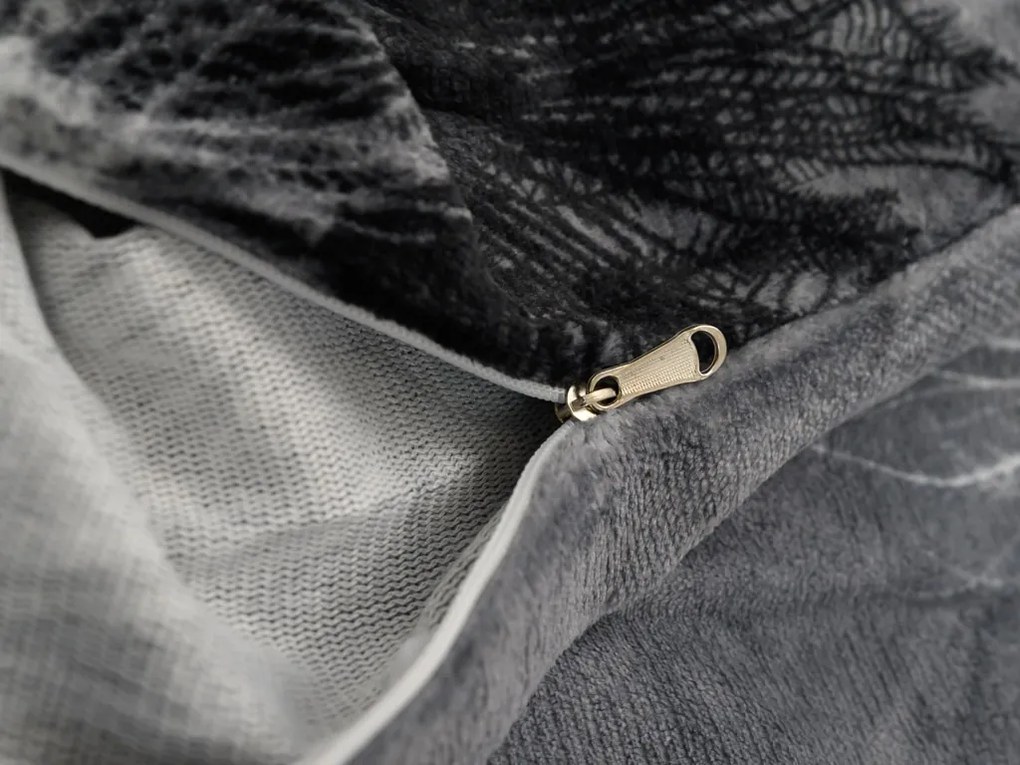 Mikroplyšové obliečky VELSOFT sivé Rozmer obliečky: 70 x 90 cm | 140 x 200 cm